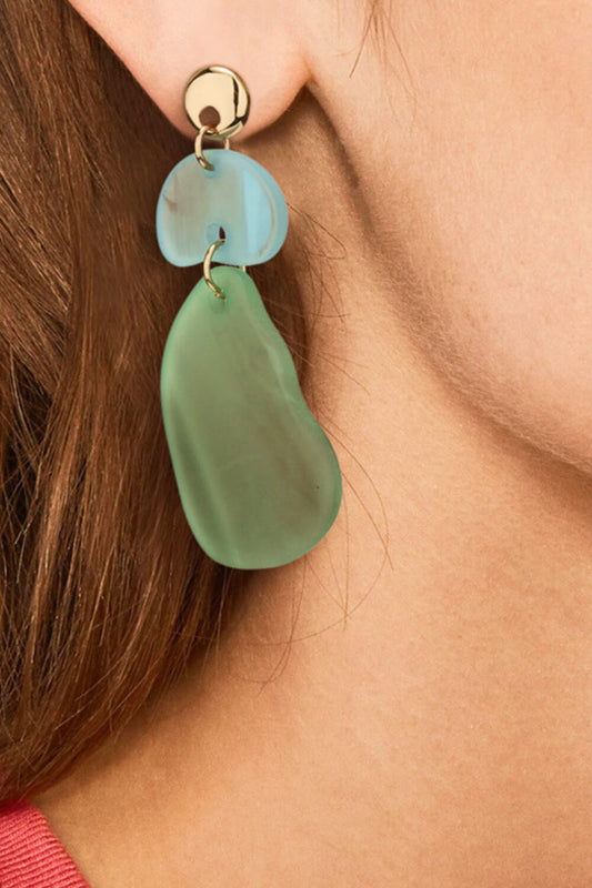 Acrylic Sea Glass Drop Earrings